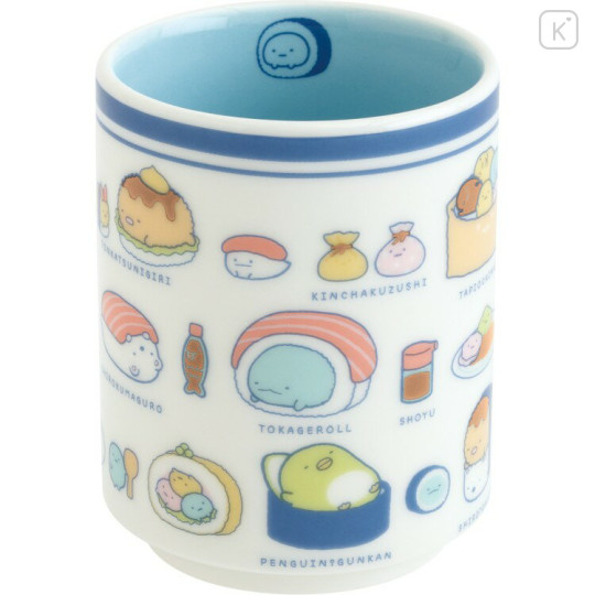 Japan San-X Japanese Tea Cup - Sumikko Gurashi : Anytime Sushi Blue - 1