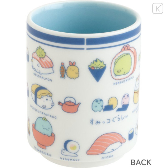 Japan San-X Japanese Tea Cup - Sumikko Gurashi : Anytime Sushi Blue - 2