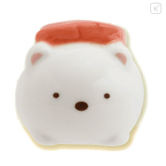 Japan San-X Porcelain Chopstick Rest - Sumikko Gurashi : Anytime Sushi Shirokuma Tuna - 2