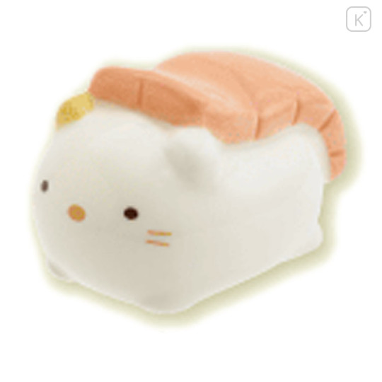 Japan San-X Porcelain Chopstick Rest - Sumikko Gurashi : Anytime Sushi Neko Salmon - 1