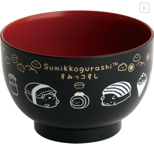 Japan San-X Soup Bowl - Sumikko Gurashi : Anytime Sushi Black - 1