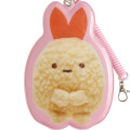 Japan San-X Pass Case Card Holder with Coil - Sumikko Gurashi : Ebifurai no Shippo Fried Shrimp Tail Photo Series - 2