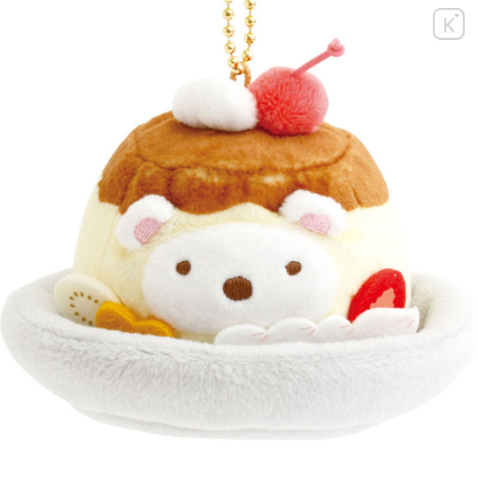 Japan San-X Hanging Plush - Sumikko Gurashi : Fruit Parlor Pudding Shirokuma - 2