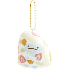 Japan San-X Hanging Plush - Sumikko Gurashi : Fruit Parlor Zuccotto Cake Tokage