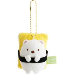 Japan San-X Hanging Plush - Sumikko Gurashi : Anytime Sushi Shirokuma Egg Gunkan
