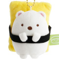 Japan San-X Hanging Plush - Sumikko Gurashi : Anytime Sushi Shirokuma Egg Gunkan - 2