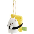 Japan San-X Hanging Plush - Sumikko Gurashi : Anytime Sushi Shirokuma Egg Gunkan - 3