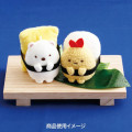 Japan San-X Hanging Plush - Sumikko Gurashi : Anytime Sushi Shirokuma Egg Gunkan - 5