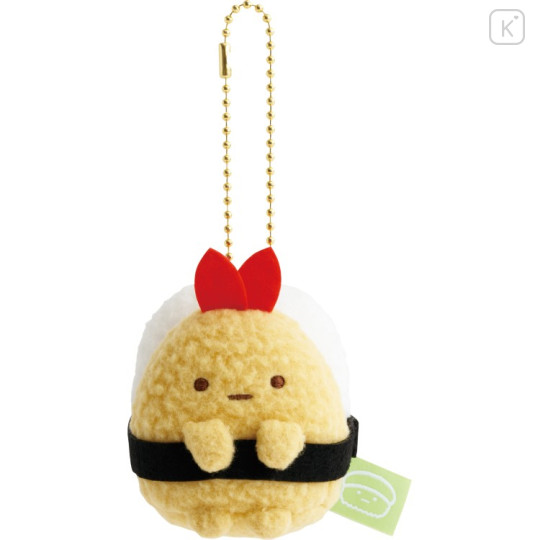 Japan San-X Hanging Plush - Sumikko Gurashi : Anytime Sushi Ebifurai no Shippo Fried Shrimp Tail Gunkan - 1