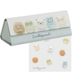 Japan San-X Folding Glasses Case & Cloth - Sumikko Gurashi : Photo Series Blue