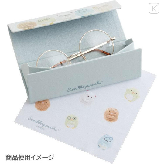 Japan San-X Folding Glasses Case & Cloth - Sumikko Gurashi : Photo Series Blue - 4