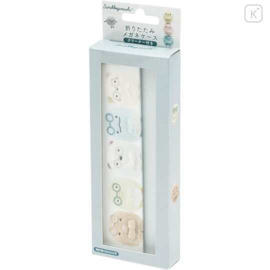 Japan San-X Folding Glasses Case & Cloth - Sumikko Gurashi : Photo Series Blue - 5