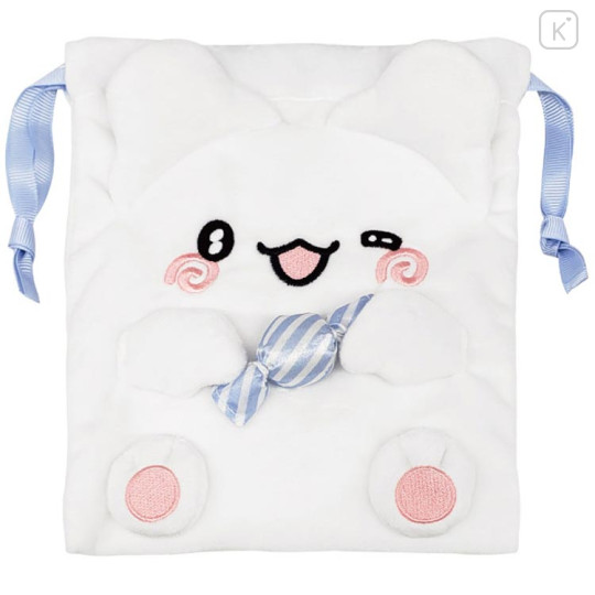 Japan Sanrio Fluffy Drawstring Bag - Hanamaruobake - 1