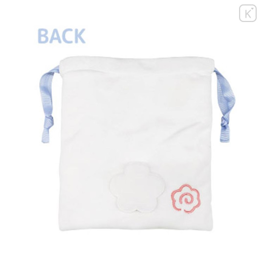 Japan Sanrio Fluffy Drawstring Bag - Hanamaruobake - 2