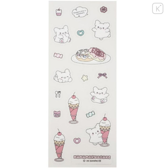 Japan Sanrio Clear Sticker - Hanamaruobake : Pink - 1