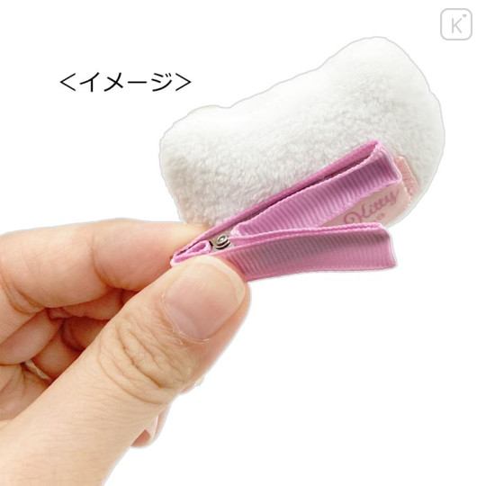 Japan Sanrio Plush Multi Clip Set - Hello Kitty : Rainbow & Flower - 2