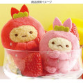 Japan San-X Tenori Plush (SS) Set - Sumikko Gurashi : Fruit Parlor Strawberry Ebiten & Ebifurai no Shippo Fried Shrimp Tail - 6