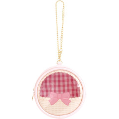 Japan San-X Sumicolle Pouch - Sumikko Gurashi : Fruit Parlor Gingham Ribbon Basket