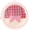 Japan San-X Sumicolle Pouch - Sumikko Gurashi : Fruit Parlor Gingham Ribbon Basket - 2
