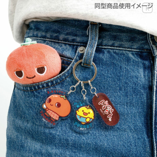 Japan San-X Acrylic Keychain 3 Charm - Uso Tantei Tomanto : Debut Berilly Strawberry & Momo-chan - 3