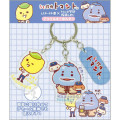 Japan San-X Acrylic Keychain 3 Charm - Uso Tantei Tomanto : Detective Lemonade & Inspector Nasunbo Eggplant & Shimeji Mushroom - 1