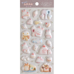 Japan San-X Marshmallow Stickers - Sugarcocomuu : Squishy Rhinestones Characters