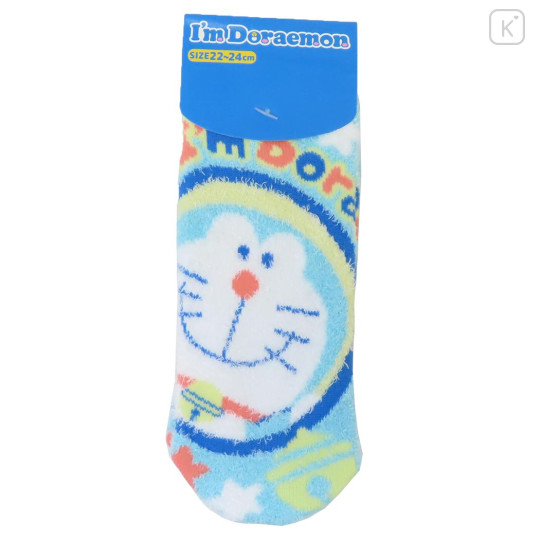 Japan Doraemon Fluffy Socks - Doraemon : Smile Star - 1