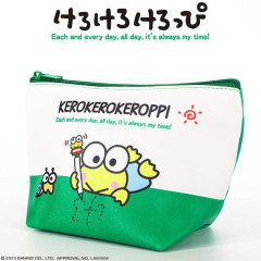 Japan Sanrio Cosmetic Pouch - Keroppi : My Time