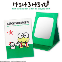 Japan Sanrio Folding Mirror Stand - Keroppi : My Time