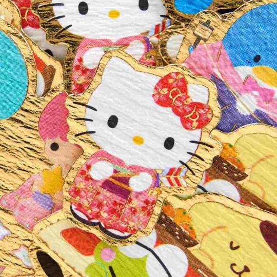 Japan Sanrio Gold Foil Sticker Set - Characters Happy New Year - 3
