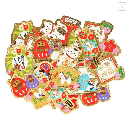 Japan Sanrio Gold Foil Sticker Set - Happy New Year 2026 Lucky Cat - 2