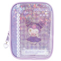 Japan Sanrio Clear Window Pouch - Kuromi : Glitter Card Style - 1