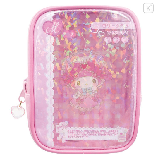 Japan Sanrio Clear Window Pouch - My Melody : Glitter Card Style - 1