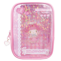 Japan Sanrio Clear Window Pouch - My Melody : Glitter Card Style