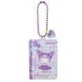 Japan Sanrio 3D Keychain - Kuromi : Glitter Card Style - 1