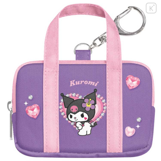Japan Sanrio Miniature Keychain - Kuromi : Y2k Houndstooth School Bag Style - 1