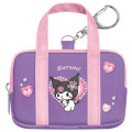 Japan Sanrio Miniature Keychain - Kuromi : Y2k Houndstooth School Bag Style - 1