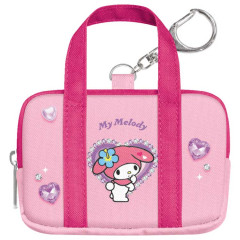 Japan Sanrio Miniature Keychain - My Melody : Y2k Houndstooth School Bag Style