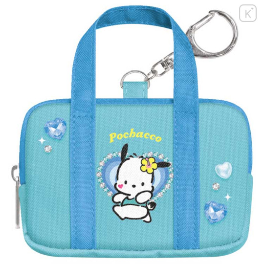 Japan Sanrio Miniature Keychain - Pochacco : Y2k Houndstooth School Bag Style - 1