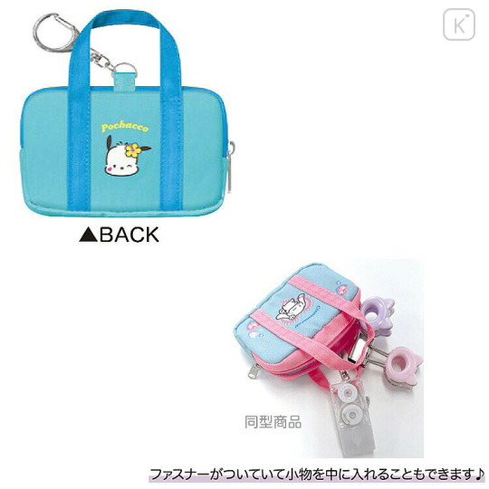 Japan Sanrio Miniature Keychain - Pochacco : Y2k Houndstooth School Bag Style - 2