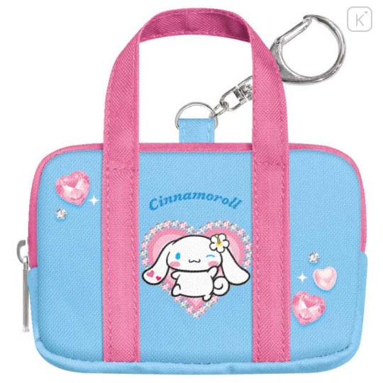 Japan Sanrio Miniature Keychain - Cinnamoroll : Y2k Houndstooth School Bag Style - 1