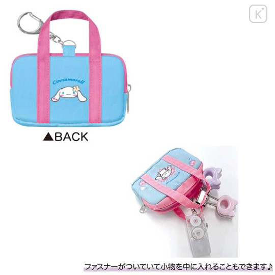 Japan Sanrio Miniature Keychain - Cinnamoroll : Y2k Houndstooth School Bag Style - 2
