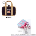 Japan Sanrio Miniature Keychain - Hello Kitty : Y2k Houndstooth School Bag Style Tan Black - 2