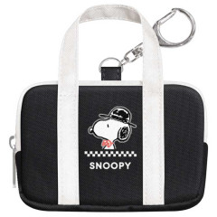 Japan Peanuts Miniature Keychain - Snoopy : School Bag Style Black