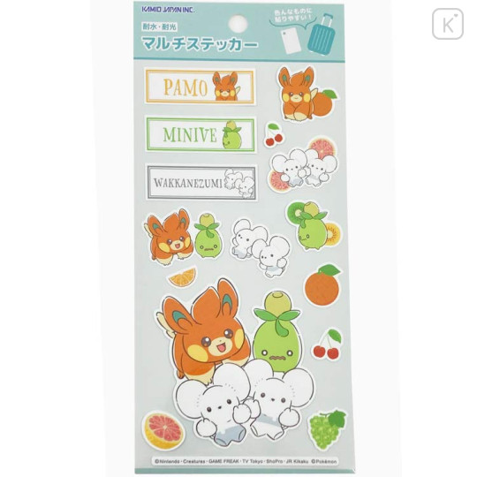 Japan Pokemon Vinyl Sticker - Pawmi & Tandemaus : Multi-Sticker Fruit - 1