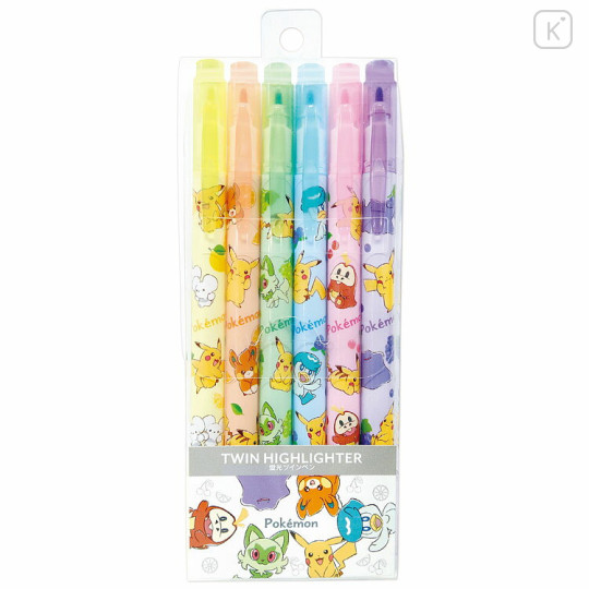 Japan Pokemon Twin Highlighter Pen Set - Characters - 1