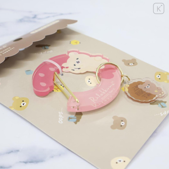 Japan San-X Acrylic Carabiner - Chairoikoguma & Korilakkuma : Sweets Reward - 2