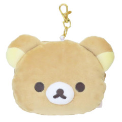 Japan San-X Plush Pass Case Pouch with Reel - Rilakkuma