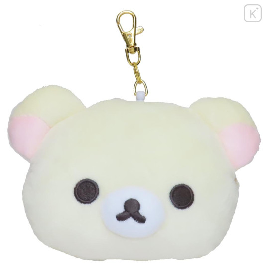 Japan San-X Plush Pass Case Pouch with Reel - Korilakkuma - 1