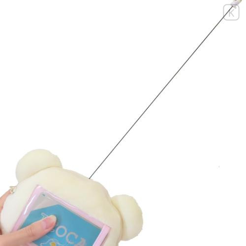 Japan San-X Plush Pass Case Pouch with Reel - Korilakkuma - 4